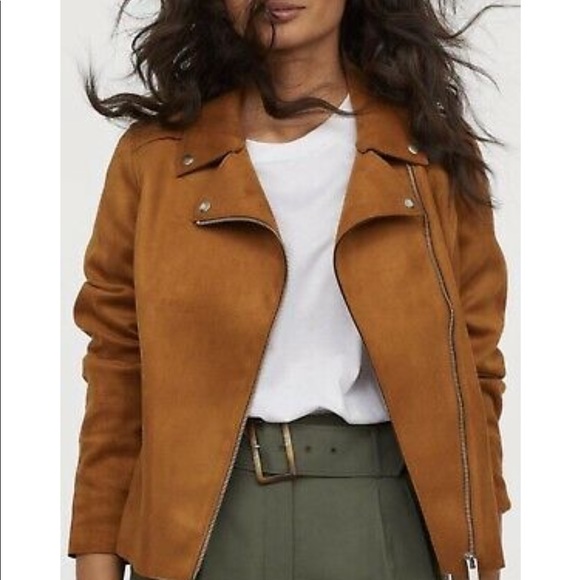 H&M Jackets & Blazers - Biker jacket in faux suede.